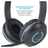 Cyber Acoustics 3.5mm Stereo Headset (AC-5002) with Noise Canceling Microphone for PCs, Tablets, and Cell Phones in The Classroom or Home