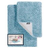 BELADOR Bathroom Rugs Sets 2 Piece - Plush Bath Mat Set Quick-Dry Soft Chenille Bathroom Mat with Rubber Backing, Absorbent Bathroom Rug Set, Washable Bath Rugs for Bathroom- Bath Mats 24x17 + 30x20