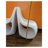 (2) White Modern Futuristic Chairs