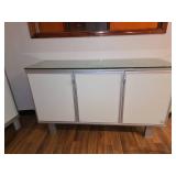 White Glass Top Credenza