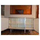 White Glass Top Credenza