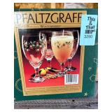 Set Of 4 Pfaltzgraff Winterberry 16 Oz Iced Tea Glasses Vtg W/box Made Usa