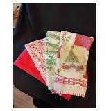 Set of four Holiday Kitchen Towels