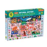 Mudpuppy Natural History Museum  64 Piece Search & Find Puzzle Jigsaw Puzzle Featuring Present Day and Prehistoric Animals and Over 40 Hidden Images to Find for Ages 4+