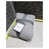 Standard Reversible Faux Fur & Flannel Quilt Sham Gray - Threshold