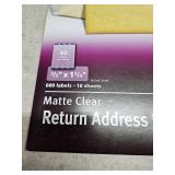 Avery Return Address Labels 2/3 x 1-3/4 600 Clear Labels (15695)