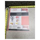 Spiral Notebook 3 Subject Wide Ruled Customizable Coral - Five Star