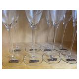 Set of 8 Colony Champagne Flutes, Made in Romania