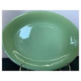 Vintage Fire-King Jadeite (6 pieces), Platter, Mixing/Batter Bowl and Saucers (4)