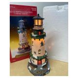 Christmas Lighthouses, 2, One in Box Tested/Works, See Pic/Read Desc