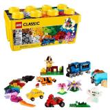 LEGO Classic Medium Creative Brick Box 10696 Building Toy Set - Featuring Storage, Includes Train, Car, and a Tiger Figure, and Playset for Kids, Boys, and Girls Ages 4-99