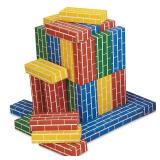 Lillian Vernon Primary Building Bricks - Kids Cardboard Bricks, Each 9" x 4" x 2" (Set of 24)