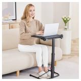 Maarch Folding TV Tray Table, Adjustable TV Dinner Table, Foldable Tray Table for Eating and Laptops, Wall Mountable, Black