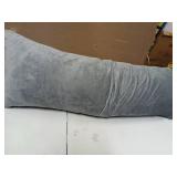 1 MIDDLE ONE Full Body Pillow for Adults, Long Sleeping, Big Pillows Bed, Firm Large with Velvet Cover, 20x54 Inches (Dark Grey)