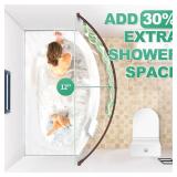 PrettyHome Adjustable Arched Curved Shower Curtain Rod Rustproof Expandable Aluminum Metal Shower Rod 38-72 Inches Telescoping Design Exquisite Customizable for Bathroom,Need To Drill,Bronze