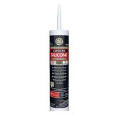 GE Supreme Silicone Caulk for Kitchen & Bathroom - 100% Waterproof Silicone Sealant, 7X Stronger Adhesion, Shrink & Crack Proof - 10 oz Cartridge, White, Pack of 1