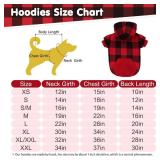 KOOLTAIL Plaid Dog Hoodie Pet Clothes Sweater with Hat and Pocket for Small Medium Large Size Dogs, Soft Winter Warm Dog Cold Weather Coat, Fleece Fall Dog Hooded Sweatshirt for Puppy Cats, Red M