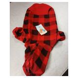 KOOLTAIL Plaid Dog Hoodie Pet Clothes Sweater with Hat and Pocket for Small Medium Large Size Dogs, Soft Winter Warm Dog Cold Weather Coat, Fleece Fall Dog Hooded Sweatshirt for Puppy Cats, Red M