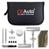 CKAuto Universal Tire Repair Kit, Heavy Duty Car Emergency Tool Kit for Flat Tire Puncture Repair, 36 Pcs Value Pack, Tire Plug Kit fit for Autos, Cars, Motorcycles, Trucks, RVs, etc.