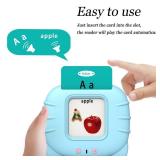 Startcan Talking Cards for Toddlers, Speech Therapy Toys Autism Toys, ABC 123 Sight Words Etc, Educational Learning Interactive Toys with Giftable Package (510-blue (New ABC+123+ 3 Songs))