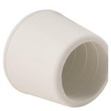 SoftTouch 1" Round Slip-On Rubber Folding Metal Chair Leg Tip Replacement - Protect Surfaces & Dampen Noise, White, 4 Count (Pack of 1)