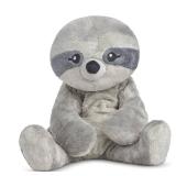 HUGIMALS Sam The Sloth 4.5 lb Heavy Cute Weighted Comfort Plush Large Unscented Self Care Stuffed Animal for All Ages - Kids, Teens and Adults