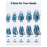 HEETA Dry Bag Waterproof for Women Men, Roll Top Lightweight Dry Storage Bag Backpack with Phone Case for Travel, Swimming, Boating, Kayaking, Camping and Beach (Transparent Blue, 10L)