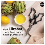 NEW!! Elizabat Kitchen Scissors by OTOTO - Halloween Goth Cute Bat Kitchen Shears, Gothic Scissors Kitchen Utensils - Spooky Bats Halloween Gifts, Cooking Scissors, Kitchen Gadgets, Goth Gifts