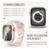 Goton 2-in-1 Waterproof Bling Case for Apple Watch 40mm Series 6 5 4 SE SE2 Screen Protector, Glitter Diamond Rhinestone Bumper Face Cover for iWatch 40 mm Accessories Women