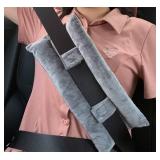 SKIYHON Seat Belt Pillow for Mastectomy Post-Surgery, Heart Surgery Recovery Support Cushion for Chest Chemo Port Pacemaker Bypass Hysterectomy Recovery Pillow (Gray)