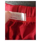 Avidlove Two Piece Sets for Women Lace Pajamas Satin Cami Shorts Lounge Set Red Large