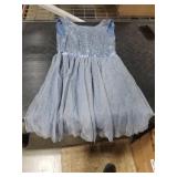 BeryLove Halter Blue Homecoming Wedding Prom Bridesmaid Sequin Cocktail Formal Teens Glitter Dress Blue M