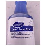 Johnson Diversey DRK4476081 Crew Super Blue Mild Acid Bowl Cleaner 1 Qt Commercial Bowl Cleaner with Flip Squeeze Top