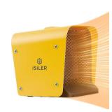 ISILER Space Heater, 1500W Portable Ceramic Space Heater with Adjustable Thermostat Tip-Over Overheat Protection ETL Certified for Home Office Garage