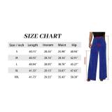 GUOLEZEEV Women Sparkle Party Pants Wide Leg Casual Loose Fit Long Palazzo Pant Black XL