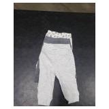 The Peanutshell Baby Pants Set, Newborn to 24 Month Sizes, Black, Grey, & Safari Animals (6 Month)