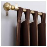 Sun Zero Easton Energy Saving Blackout Tab Top Curtain Panel, 40" x 84", Chocolate