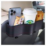 Car Headrest Backseat Organizer with Cup Holders, Perfect for Eating in Your Car, Back Seat Organizer for Kids, Car Food Table or Sauce Holder, Car Travel Accessories