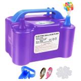 Balloon Pump Electric, Portable Balloon Pump Electric Air Balloon Pump Electric Balloon Inflator, Balloon Decorations for Birthday Parties, Weddings, Festivals and Partyï¼Purpleï¼