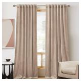 RYB HOME Blush Velvet Curtains 84 inches - Room Darkening Curtains for Nursery,Bedroom Window Curtain Panels Soft Drapes for Kids Room Dining Room, Wide 52 x Long 84, Blush, 2 Panels