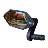 MEACHOW New Bar End Bike Mirror, Crystal UHD Automotive Grade Glass Lens E-Bike Mirrors, Scratch Resistant, Safe Rearview Mirrors, (Blue Left Side) ME-022LB