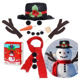 Lansian 16Pcs Christmas Snowman Decorating Making Kit Snow Toys Outdoor Fun Kids Christmas Winter Holiday Party Decoration Gifts Funny Toys