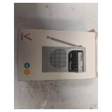 Vondior AM/FM Battery Operated Portable Pocket Radio - Best Reception and Longest Lasting. AM FM Compact Transistor Radios Player Operated by 2 AA Battery, Mono Headphone Socket, by Vondior (Silver)