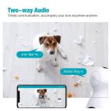 VIMTAG Pet Camera, 2.5K HD Pet Cam, 360Â° Pan/Tilt View Angel with Two Way Audio, Dog Camera with Phone APP, Motion Tracking Alarm,Night Vision,24/7 Recording with Cloud/Local SD, Smart Home Indoor 