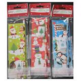 Lot of 2 packs: 5 Piece Holiday Stationary Set Santa, Snowmen, Penguins