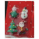 Party Favors Holiday Erasers Lot of 2 pks