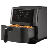 Instant Vortex 5.7QT Air Fryer, Custom Program Options, 4-in-1 Functions, EvenCrisp Technology that Crisps, Roasts, Bakes and Reheats, 100+ In-App Recipes, from the Makers of Instant Pot, Black - Reta