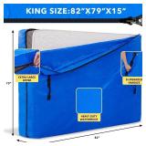 AlexHome Mattress Bag for Moving and Storage,Heavy Duty Tarp Reusable Mattress Storage Bag,Easy Carrier Mattress Moving Cover (King Size)