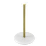 KES Marble Paper Towel Holder Gold Countertop, Kitchen Standing Paper Towel Holders Marble Base Standard or Jumbo-Sized Rolls Brushed Gold, KPH100-BZ