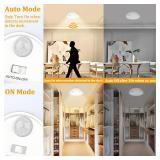 2-Pack Battery Operated Motion Sensor LED Ceiling Lights Indoor, Wireless Flush Mount Light Fixture 3000K in 400LM, Battery Powered Ceiling Lamps for Closet Pantry Laundry Stair(Battery Not Included)